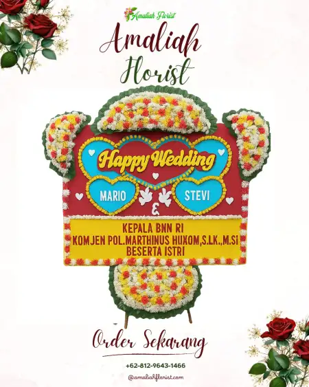 Papan Bunga Pernikahan Parigimulya